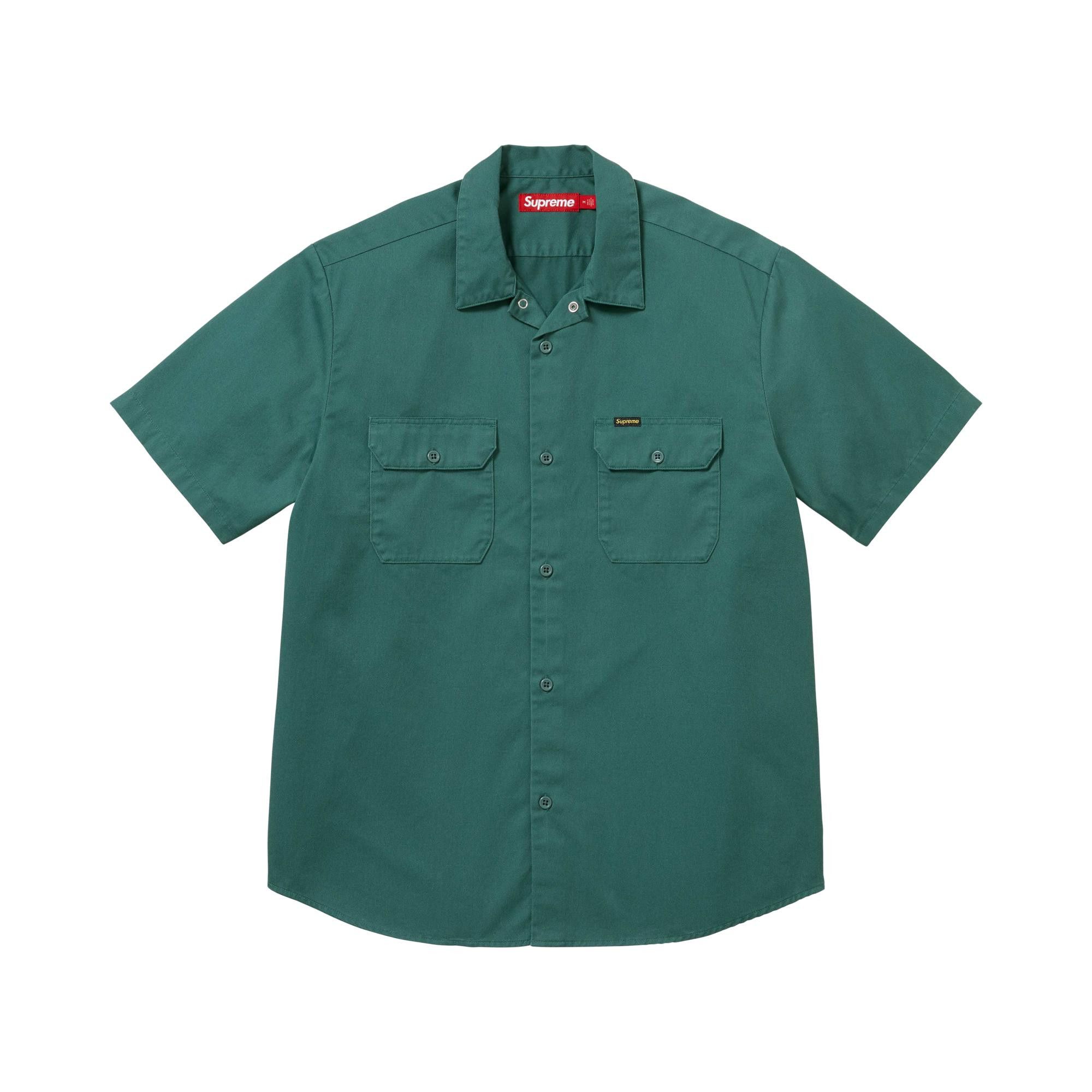Buy Supreme Ghostface Short-Sleeve Work Shirt 'Work Green