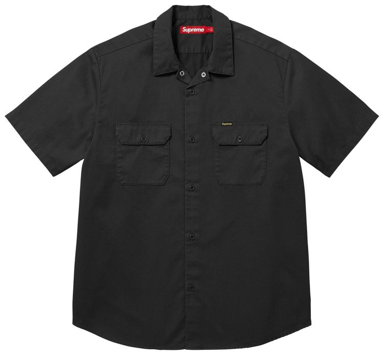 Supreme Ghostface Short Sleeve Work Shirt Black