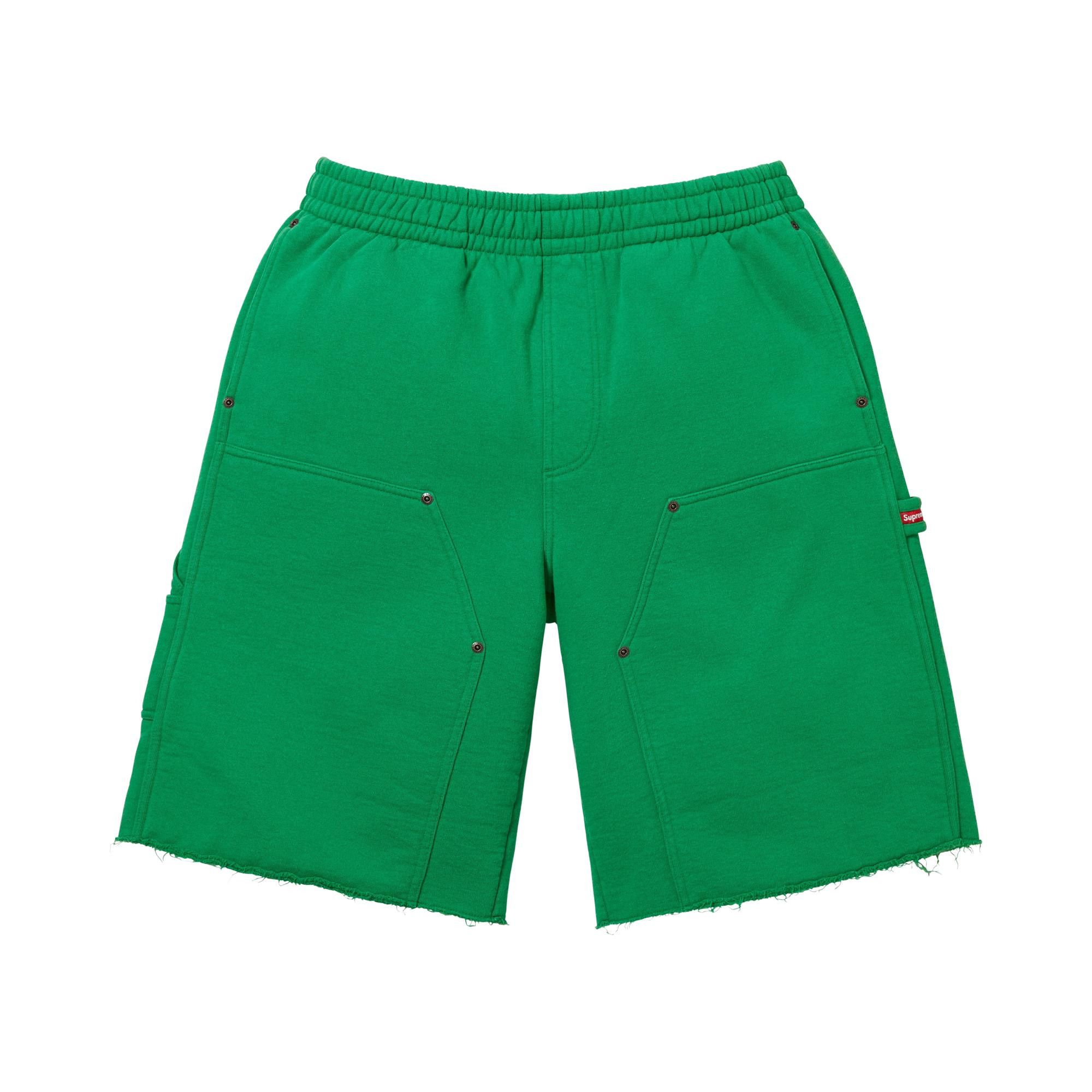 Buy Supreme Double Knee Painter Sweatshort 'Green' - SS26SH8 GREEN