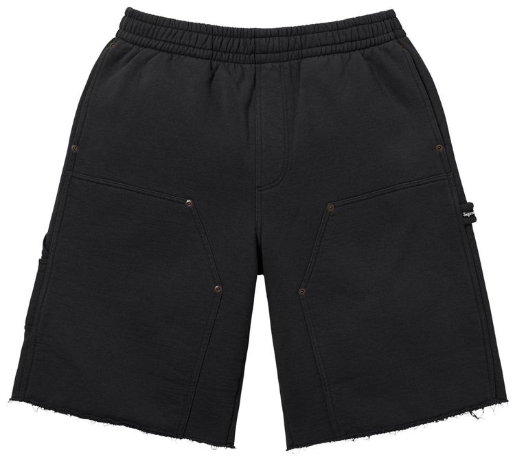 Supreme Double Knee Painter Sweatshort Black