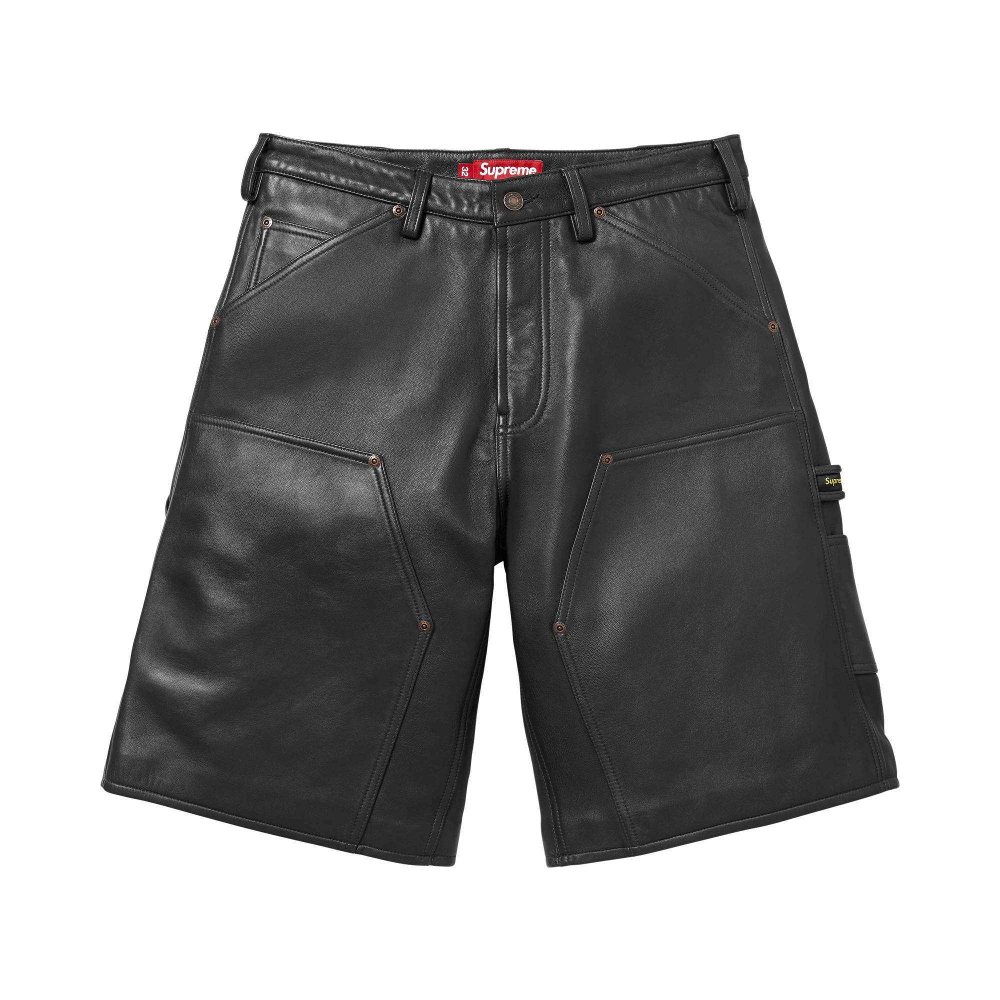 Buy Supreme Leather Double Knee Painter Short 'Black' - SS26SH41