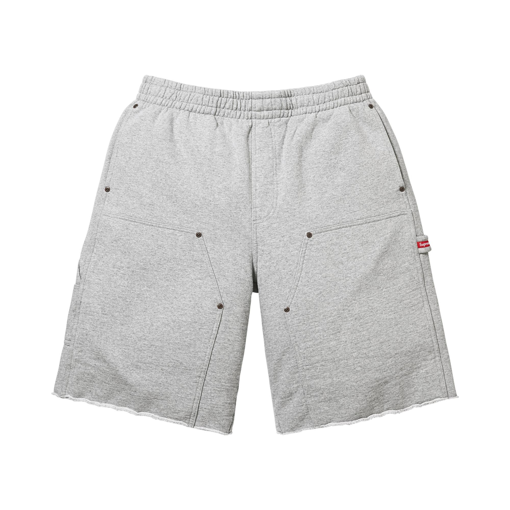 Buy Supreme Double Knee Painter Sweatshort 'Heather Grey