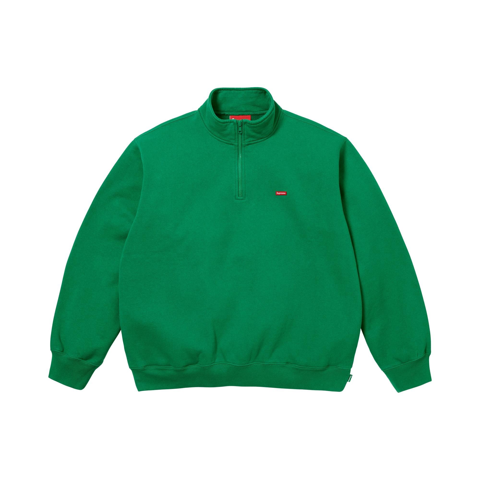 Buy Supreme Small Box Half Zip Pullover 'Green' - SS26SW5 GREEN | GOAT
