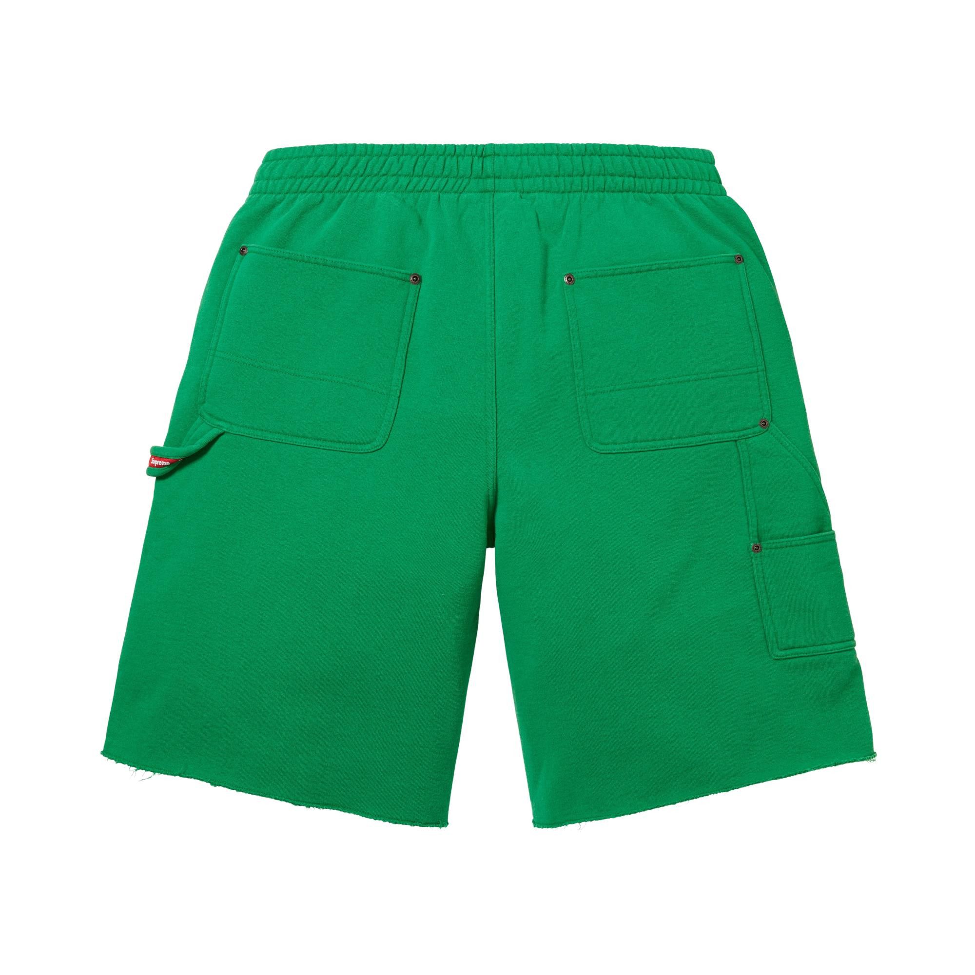 Buy Supreme Double Knee Painter Sweatshort 'Green' - SS26SH8 GREEN