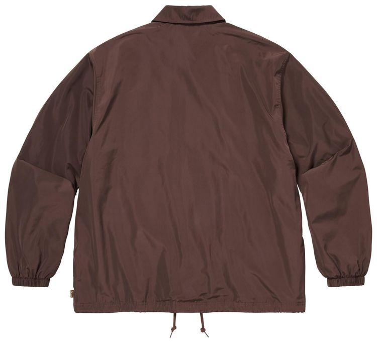 Supreme Spellout Coaches Jacket Brown