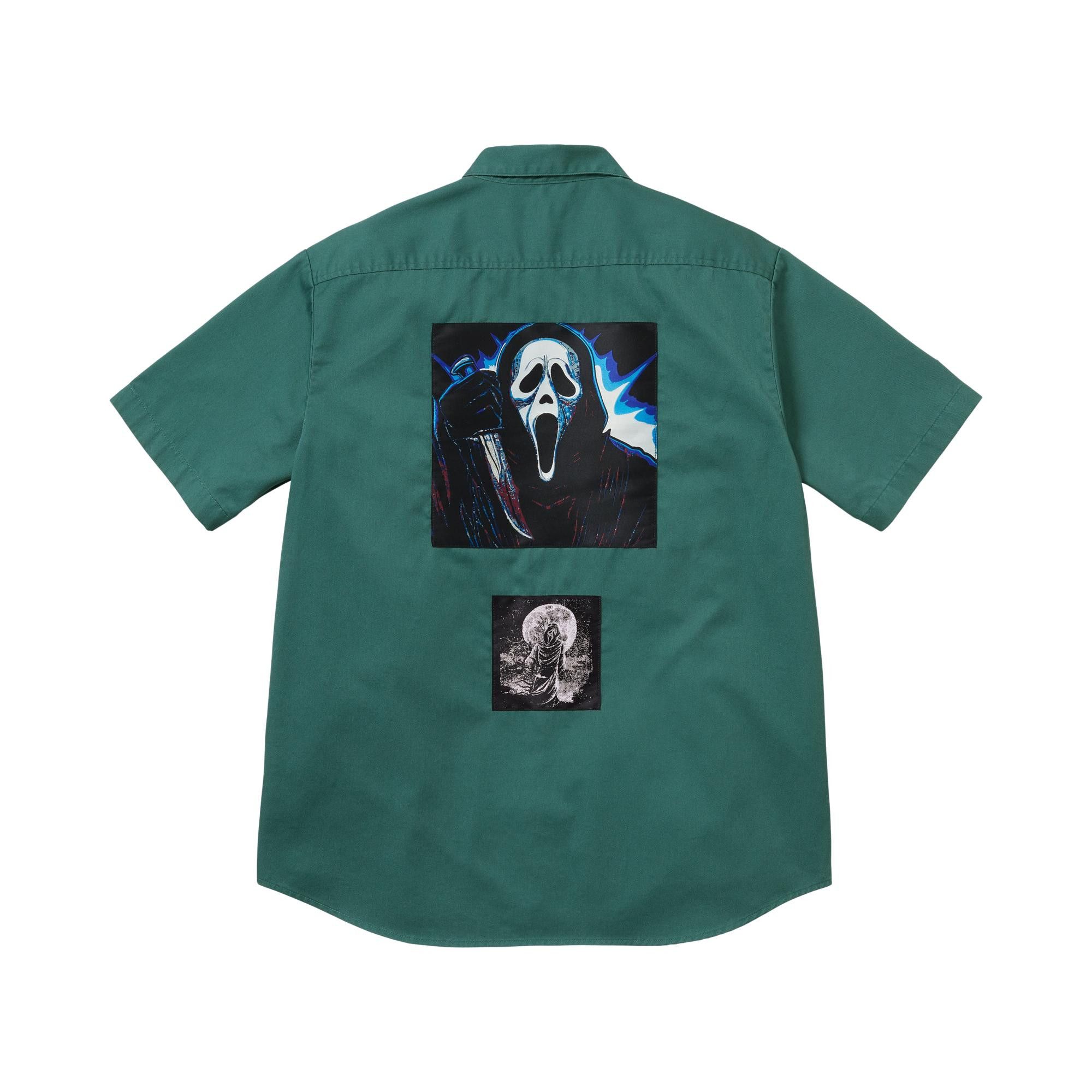 Buy Supreme Ghostface Short-Sleeve Work Shirt 'Work Green