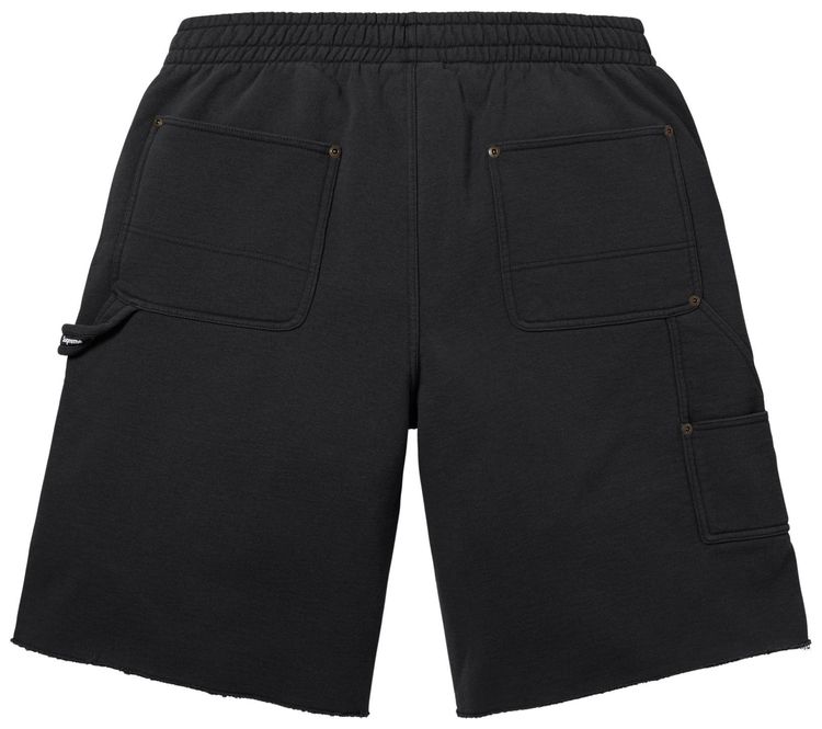 Supreme Double Knee Painter Sweatshort Black