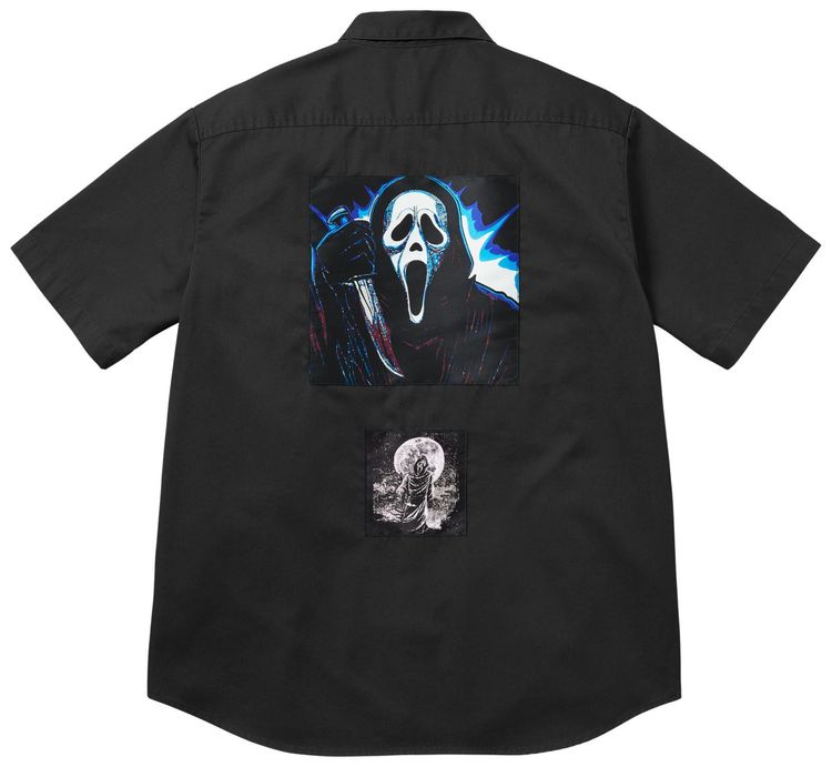 Supreme Ghostface Short Sleeve Work Shirt Black