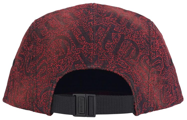 Supreme Stitched Old English Denim Camp Cap Red