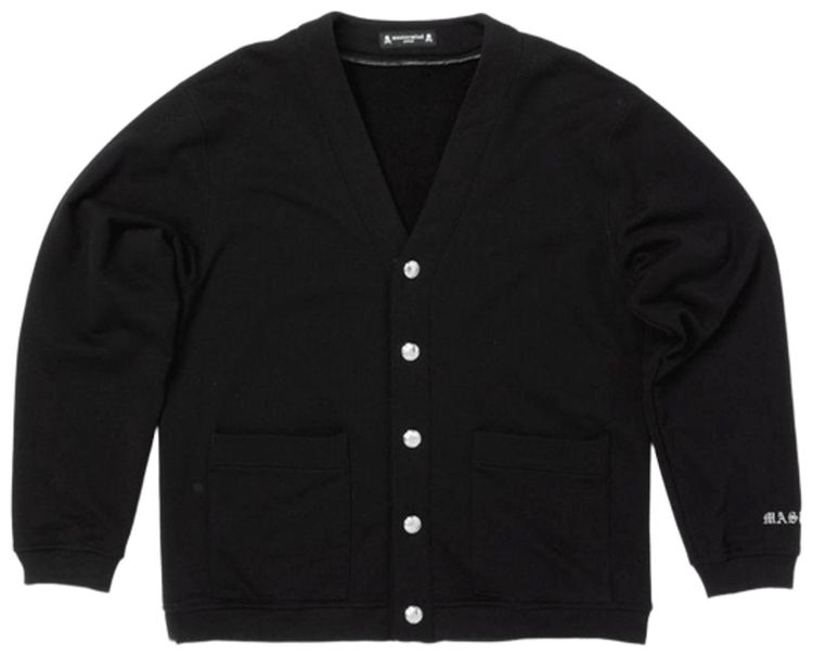 Mastermind Japan V Neck Cardigan Black