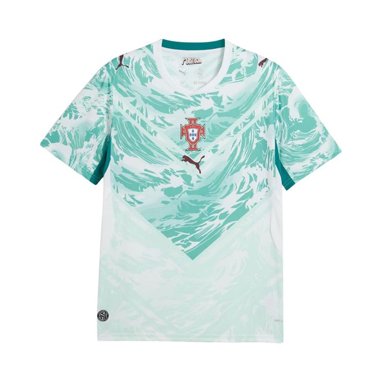 Puma Portugal Away Kit Puma White Green Lagoon