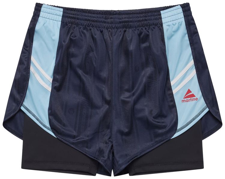 Martine Rose Double Football Short Blue Navy
