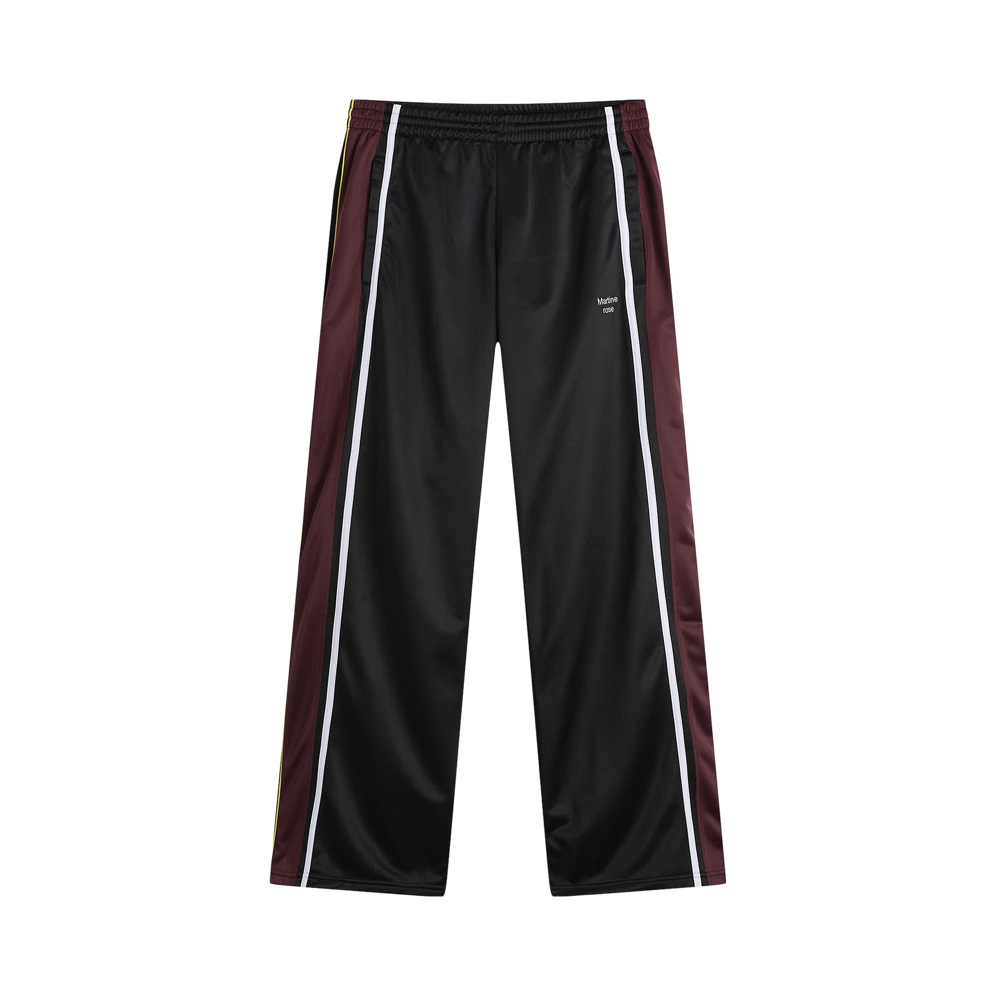 Buy Martine Rose Wide Leg Track Pants 'Black/Burgundy