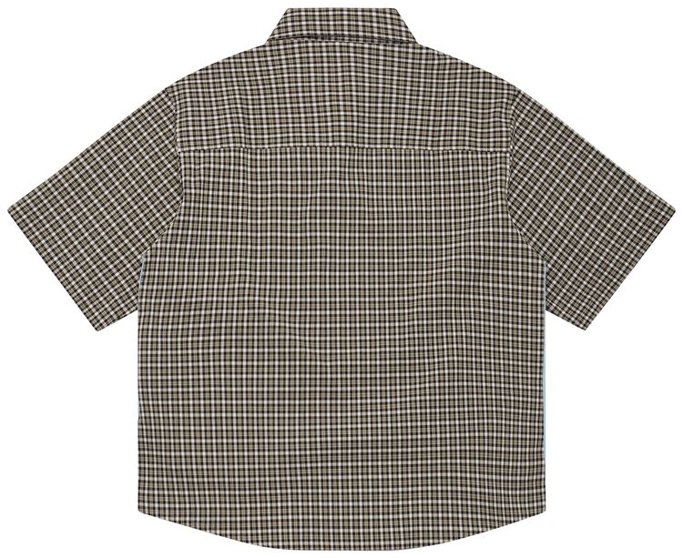 Martine Rose Short Sleeve Polo Shirt BlackGreenLight Blue