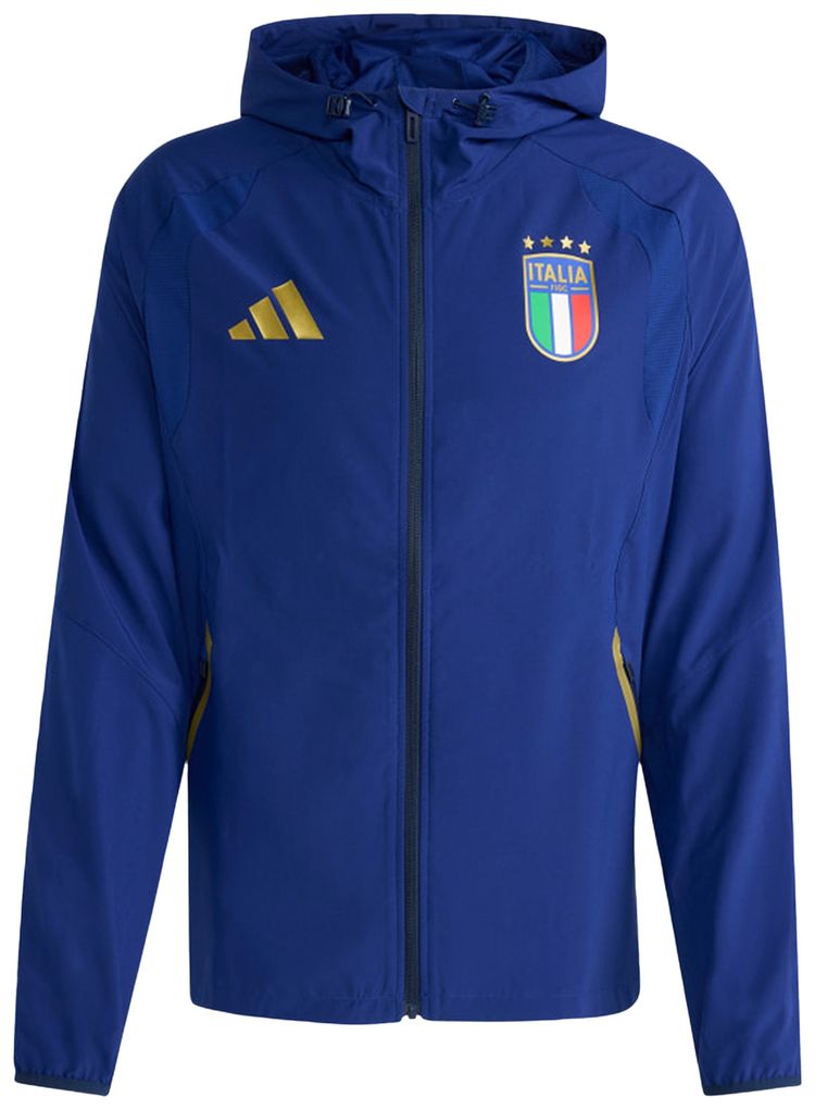 Adidas Italy Tiro Travel Full Zip Windbreaker Victory Blue