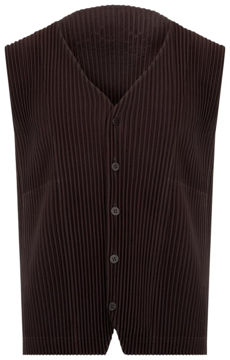 Issey Miyake Vest Egg Plant Black