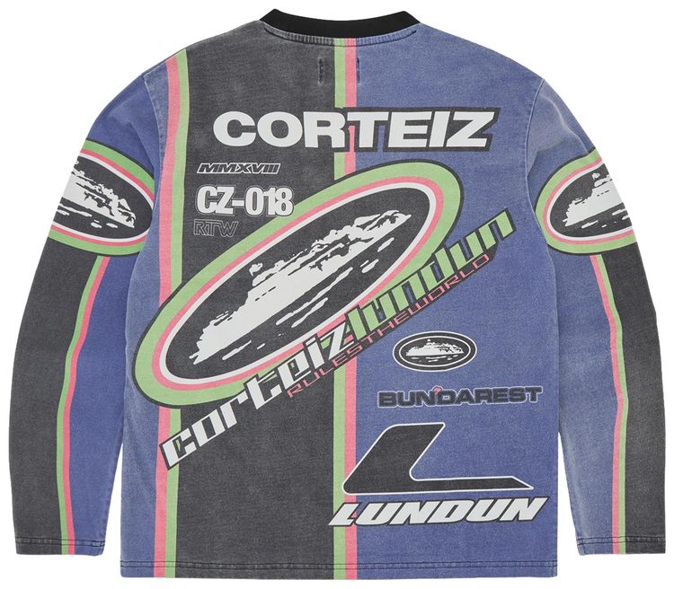 Corteiz Supercross Cotton Jersey Blue