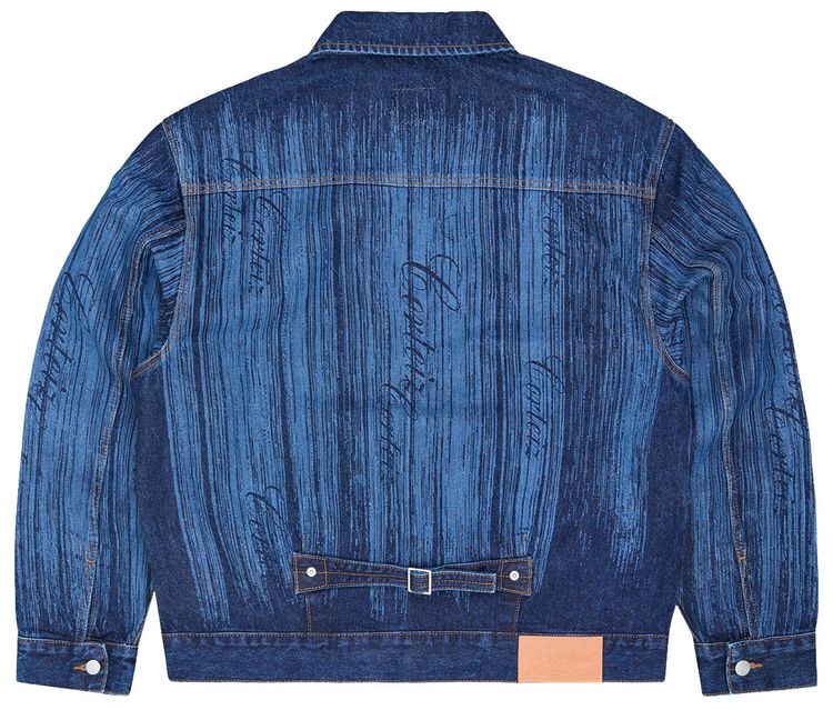 Corteiz Strike Denim Jacket Dark Wash
