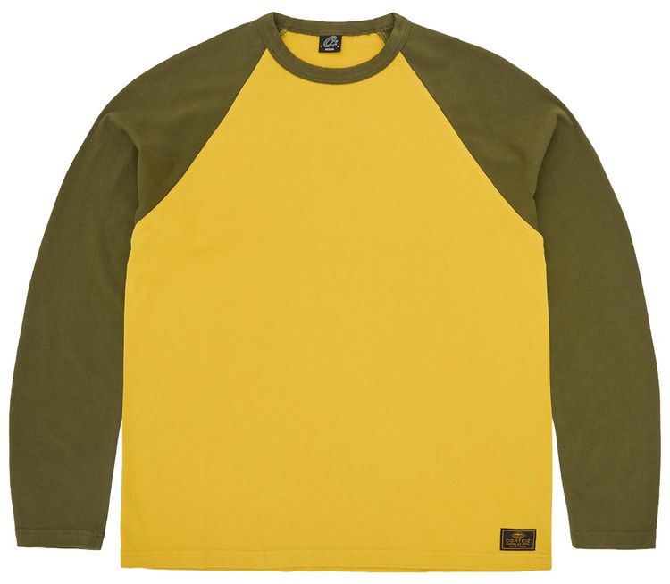 Corteiz Stencil Raglan Long Sleeve GoldOlive