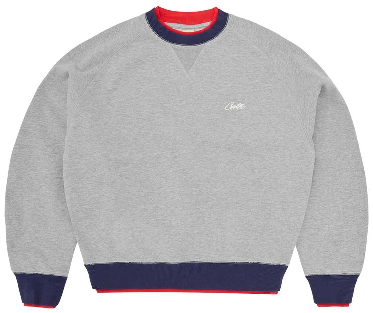 Corteiz Hmp Double Up Crewneck Heather Grey