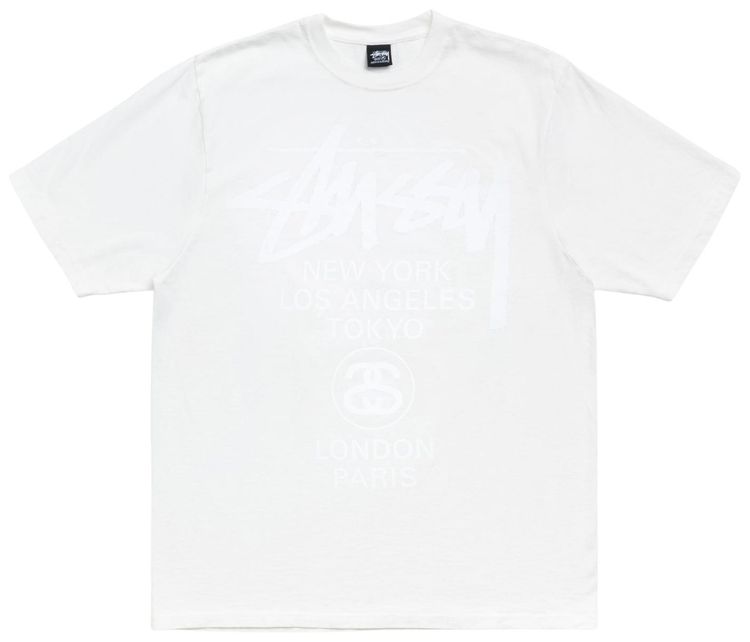 Stussy World Tour Tee Pigment Dyed Natural