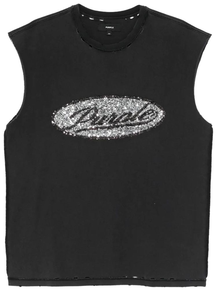 PURPLE BRAND Script Tank Top Black