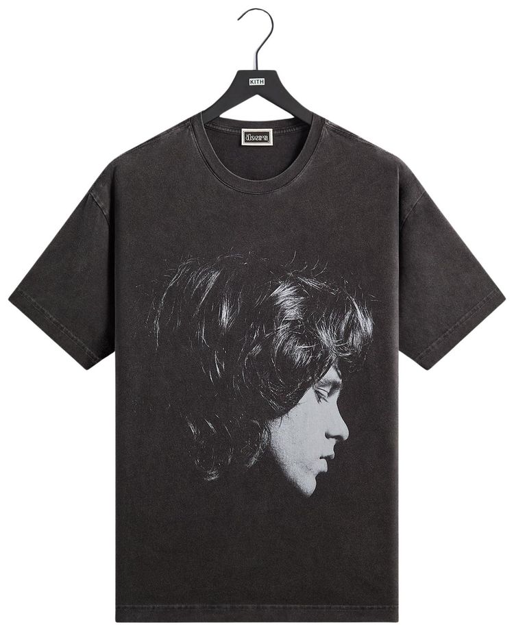 Kith Records For The Doors Morrison Logo Vintage Tee Black