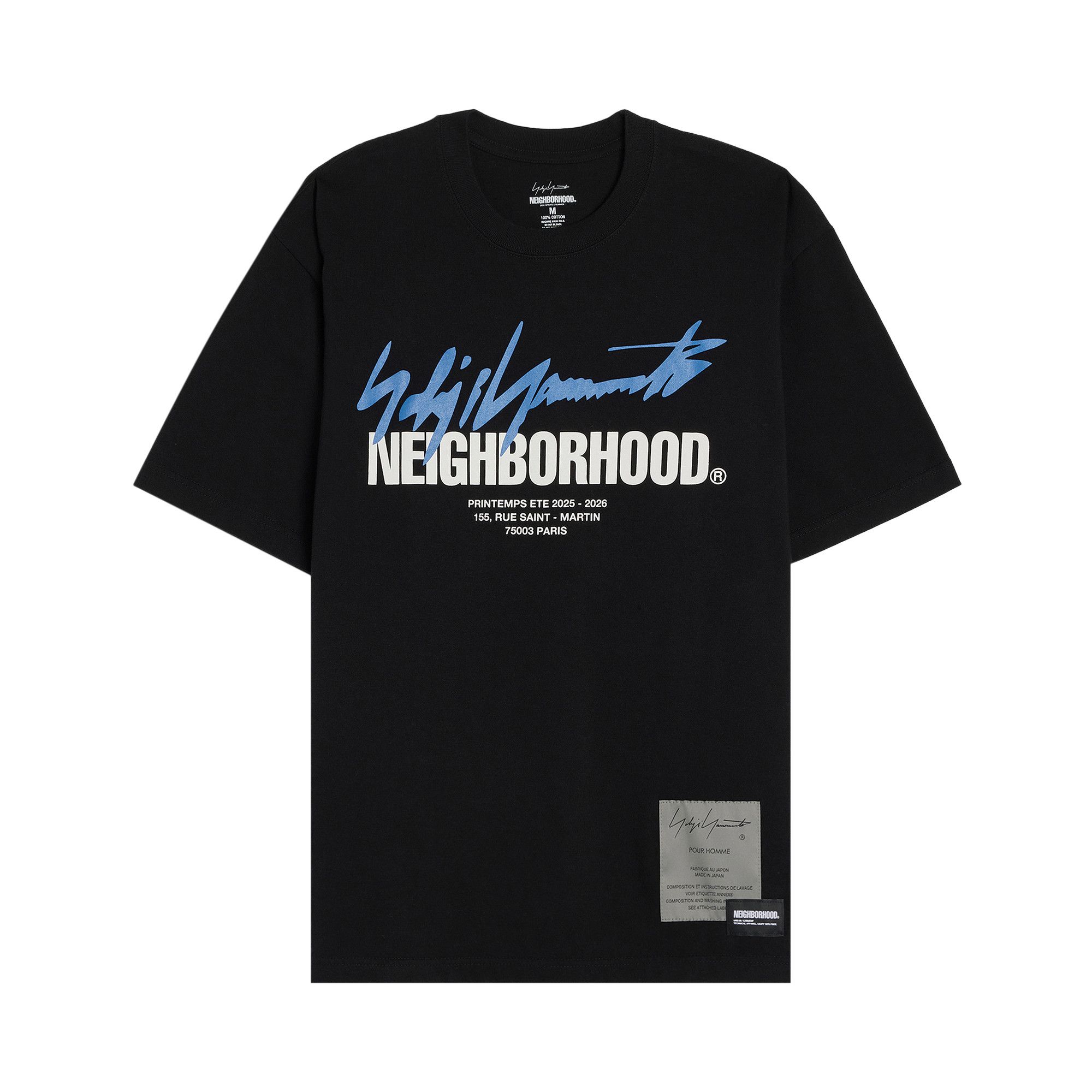 Buy Yohji Yamamoto Pour Homme Short-Sleeve Tee 2 'Black' - HK T97
