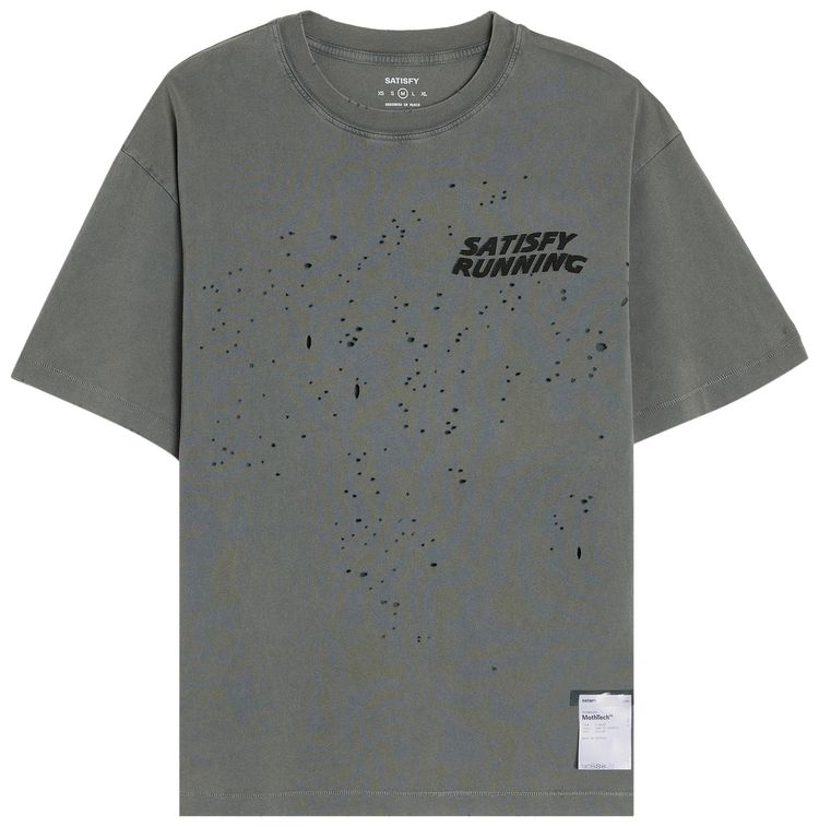 SATISFY MothTech Running T Shirt Faded Black