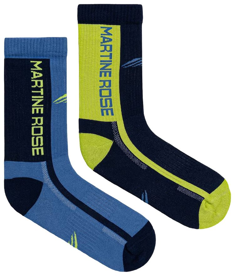 Martine Rose Sports Sock Multi Pack BlueLime