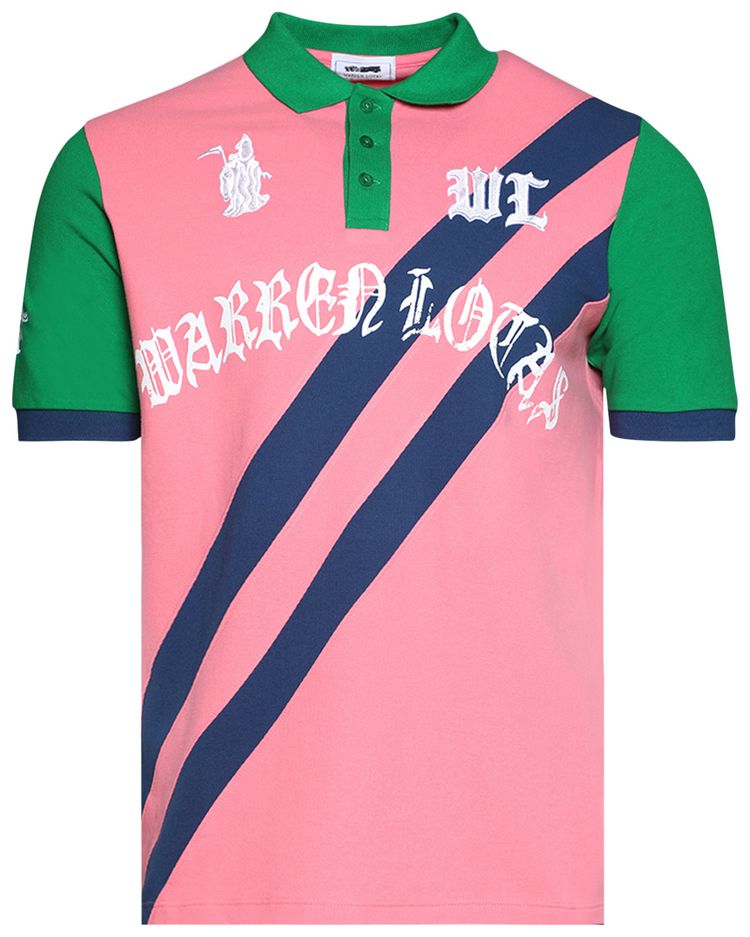 Warren Lotas Reaper Academy Polo PinkNavyGreen