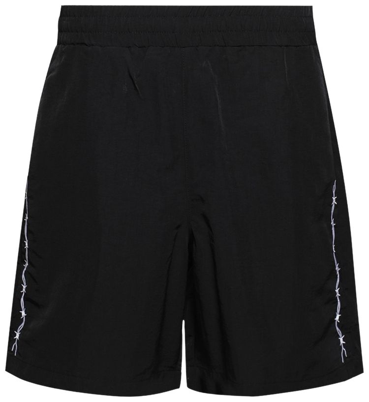 Warren Lotas Barbed Wire Nylon Track Shorts Black