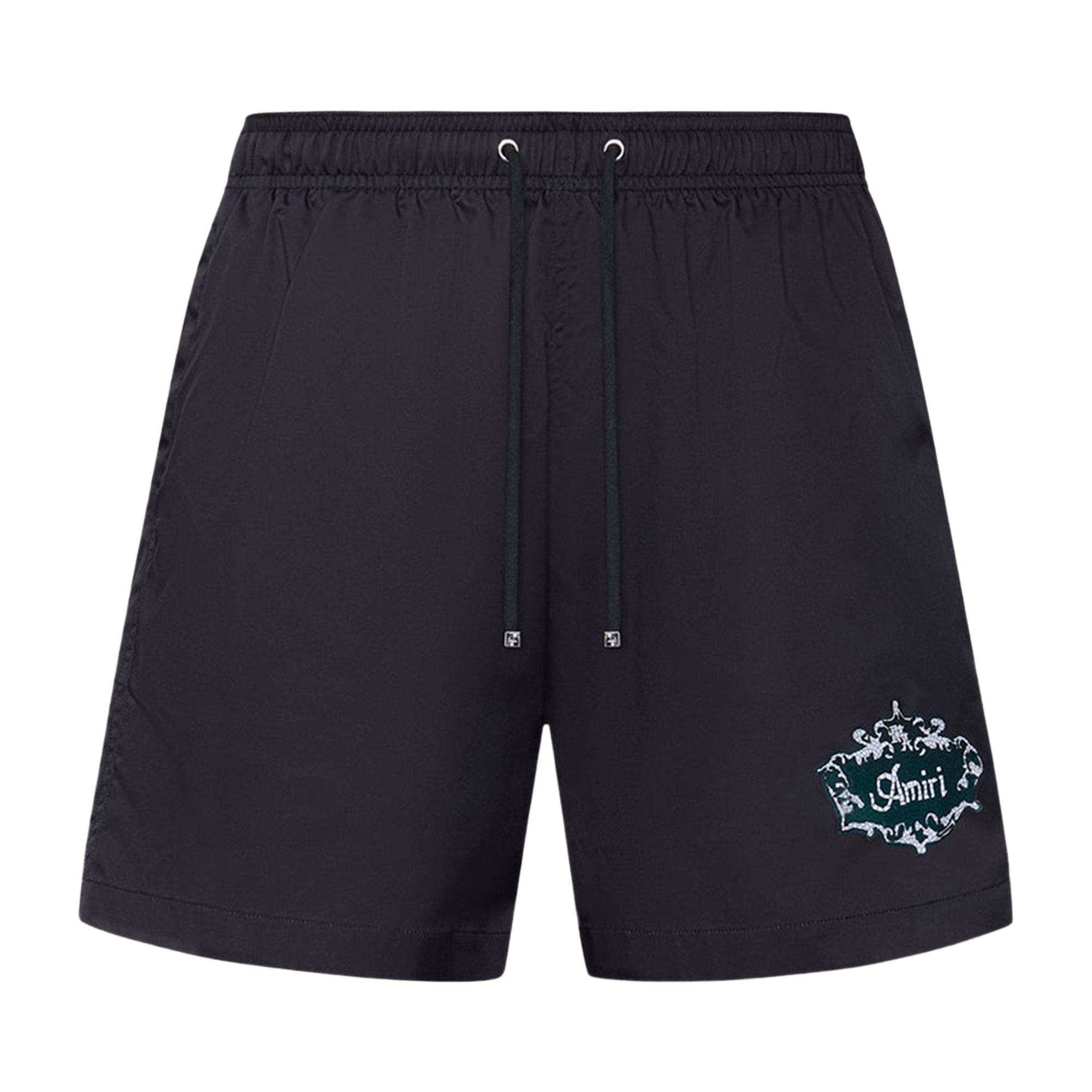 Buy Amiri Chateau Crest Swim Trunk 'Black' - AMBOSW1008 001 BLAC