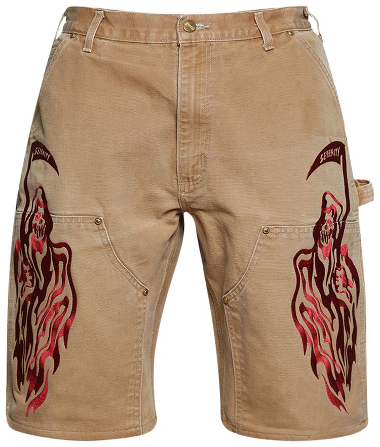 Warren Lotas x Carhartt Serenity Vintage Double Knee Shorts TanCardinal