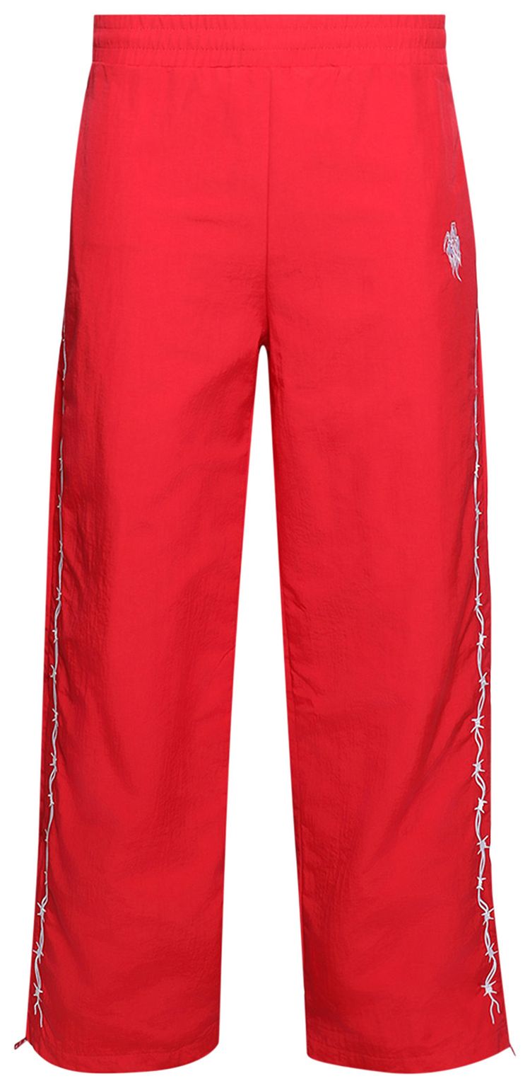 Warren Lotas Barbed Wire Nylon Track Pants Red