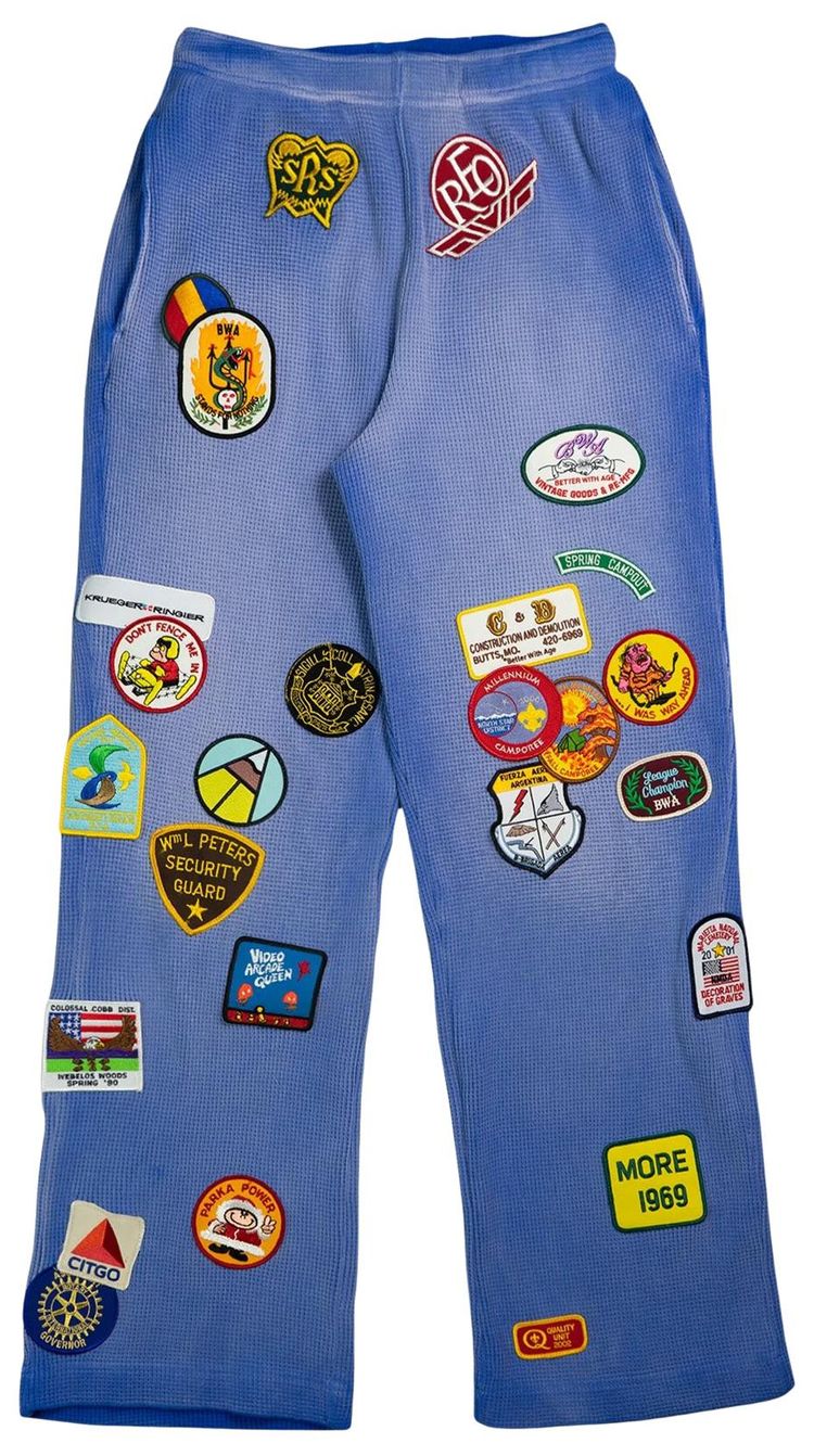Better With Age Gentlemens Waffle Sweatpants Blue