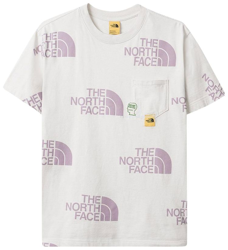 Brain Dead x The North Face Pocket T Shirt Moonlight Ivory