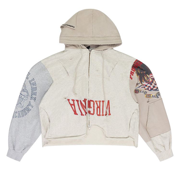 Protocol Index Upside Down Zip Hoodie White