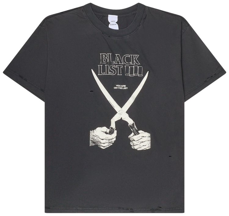 Protocol Index List Washed T Shirt Black