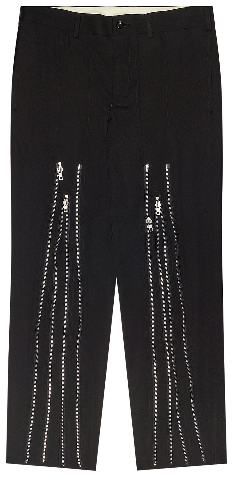 Comme des Garcons Homme Plus Slim Trousers With Zips Black