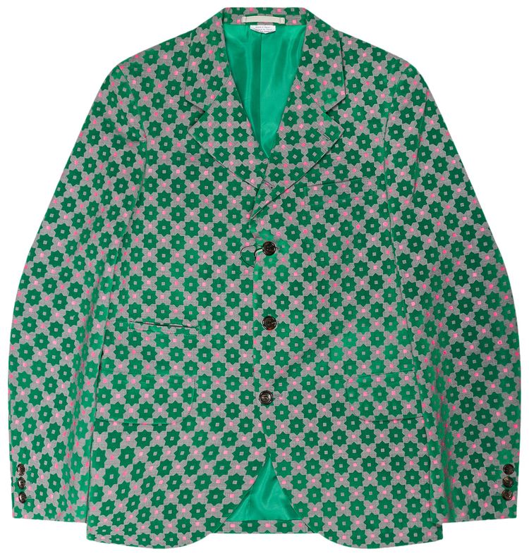 Comme des Garcons Homme Plus Printed Three Buttons Blazer Multicolor