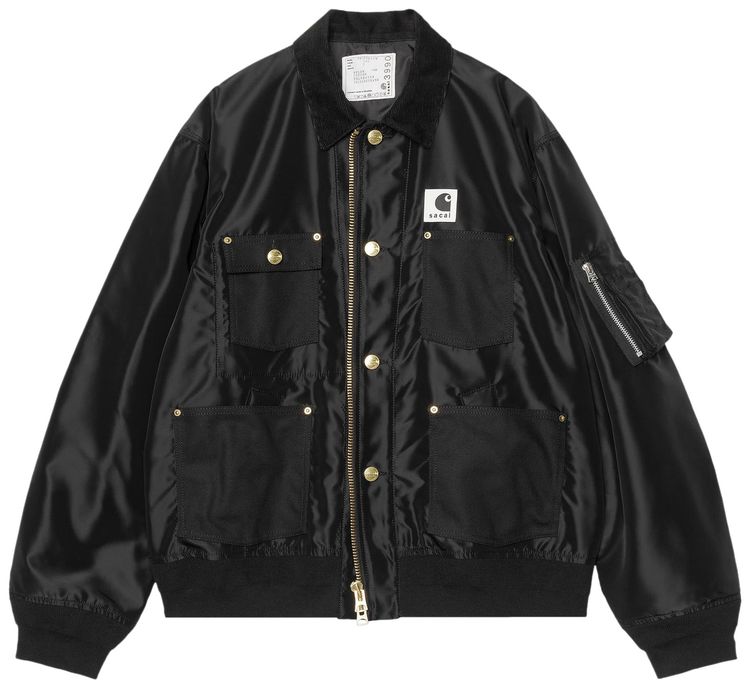 Sacai x Carhartt WIP Suiting x Duck Blouson Black