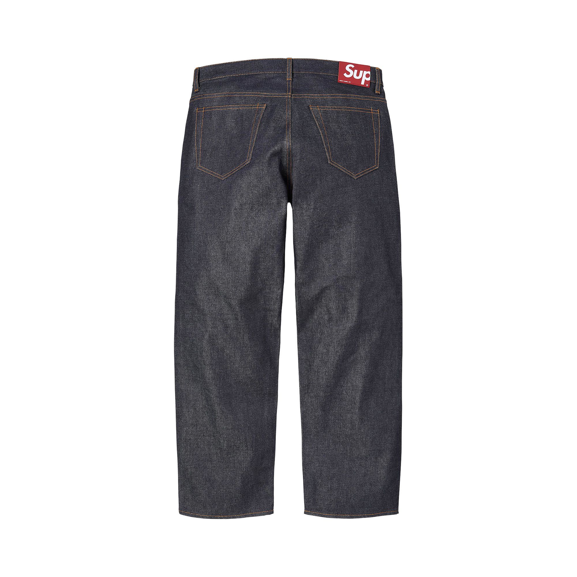 Buy Supreme Rigid Loose Fit Selvedge Jean 'Rigid Indigo' - SS26P62