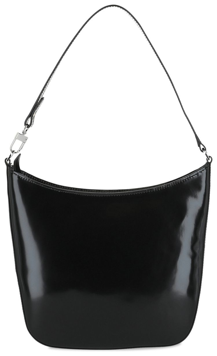 BY FAR Suli Patent Leather Shoulder Bag Black