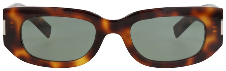 Saint Laurent Round Frame Recycled Acetate Sunglasses HavanaGreen