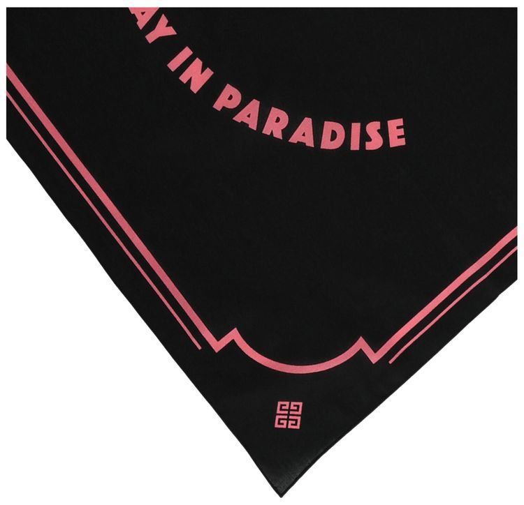 Givenchy Unicorn Embroidery Silk Scarf Black