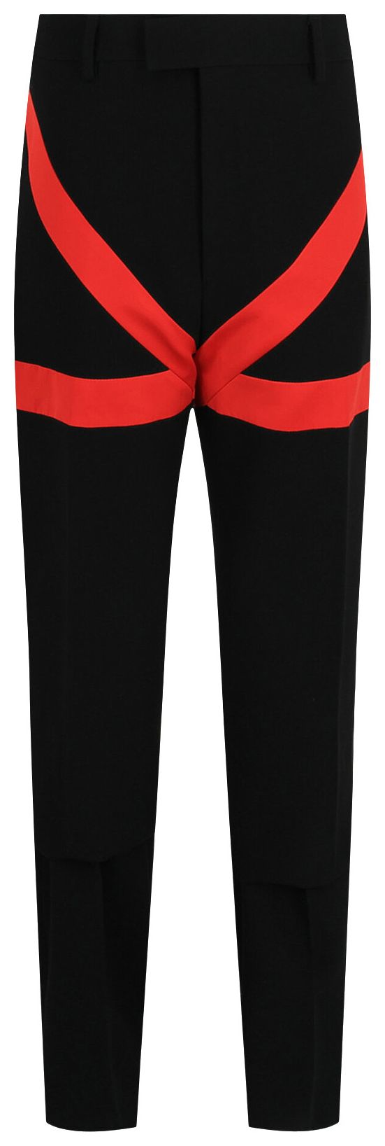 Ferragamo Satin Striped Pants Black