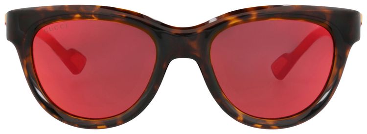 Gucci Round Frame Injection Sunglasses HavanaRed