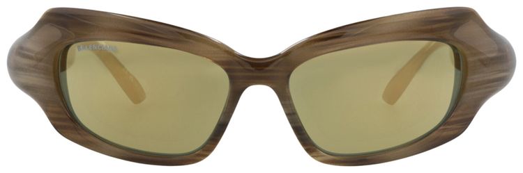 Balenciaga Square Frame Bio Injection Sunglasses HavanaBronze