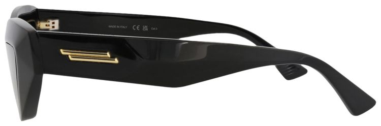 Bottega Veneta Cat Eye Frame Recycled Acetate Sunglasses BlackGrey